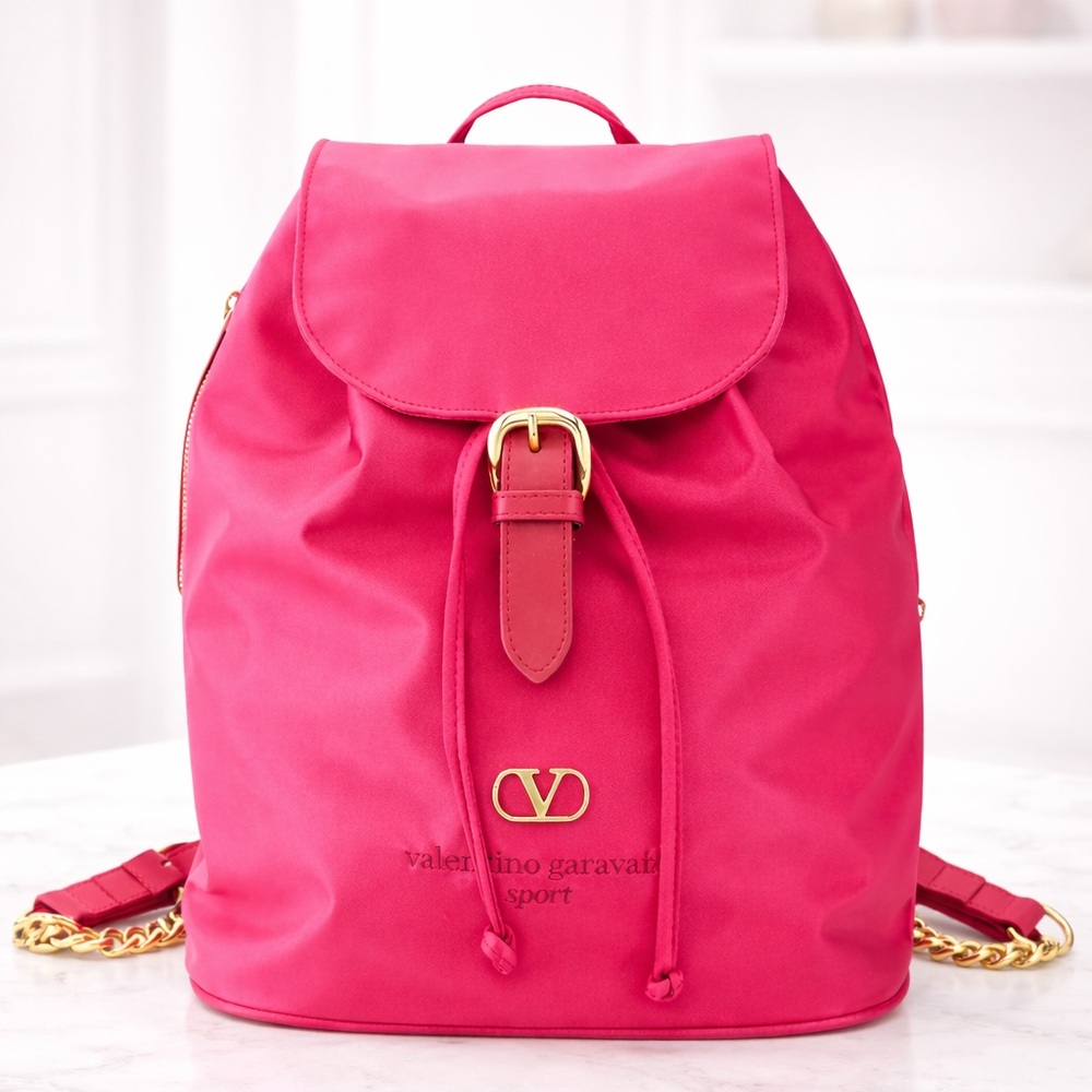 VALENTINO GARVANI SPORT PINK NYLON BACKPACK - Picture 2 of 10
